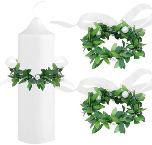 2 Stück Tropfschutz Kommunionkerze 4cm, Kerzen Tropfschutz, Tropfenfänger Kommunionkerze (Perle)