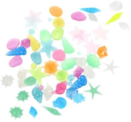 Operitacx 50pcs Glow the Dark Rocks Luminous Aquarium Stones for Fish Tanks Decorative Gravels for Gardens Walkways Fountains and Craft Projects Safe and Reliable for