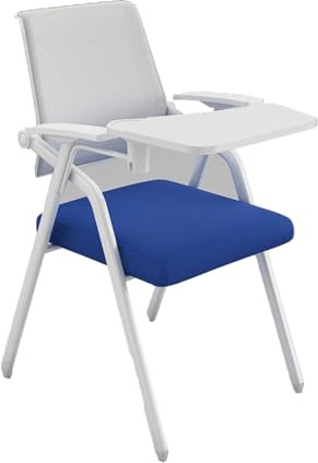 Chaises de salle de conférence avec bras rabattable pour tablette, chaise de bureau pliante avec dossier en maille et soutien lombaire pour bureau à domicile et salle de formation