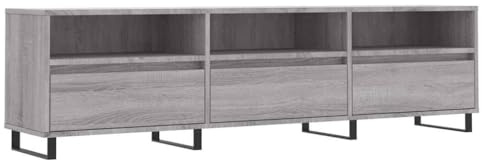 Console De Télévision, Table De Télévision, Console Média Gris 150 X 30 X 44,5 cm Centre De Divertissement Pour Salon, Chambre, Bureau