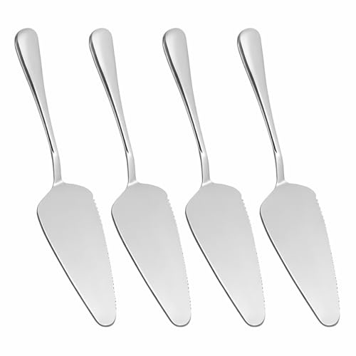 JinRuiCPeng 4 PCS Pelle a Gateau, Pelle à Tarte en Acier Inoxydable, 23 cm, elle a tarte Inox pour service Précis de Gâteaux, Tartes et Desserts, Lavable Lave-vaisselle
