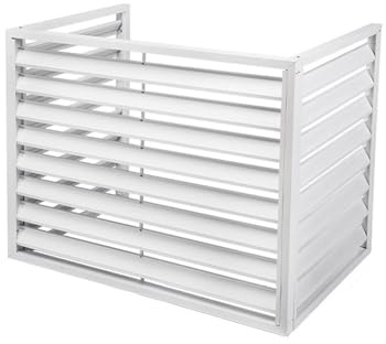 Aeovot Cache Pompe a Chaleur Extérieur, Climatisation Cache Climatiseur Exterieur Zinc Plating Imperméable/Protection Solaire pour Balcon
