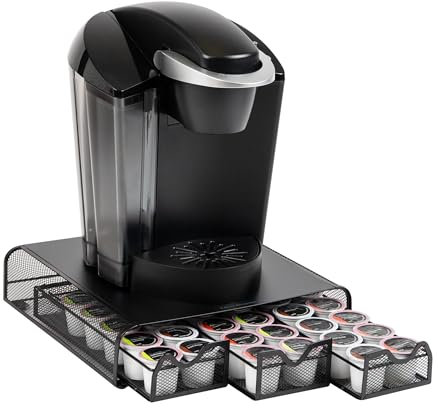 Mind Reader TRY3PCMESH-BLK Anchor Collection Porte-capsules de café, maille métallique noire