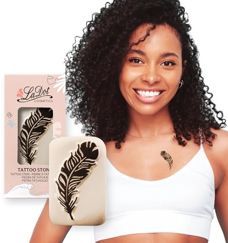 LaDot Temporäre Tattoos – Feder und viele weitere Designs | Sicher einfach anzubringen und ein Spaß für Kinder und Erwachsene