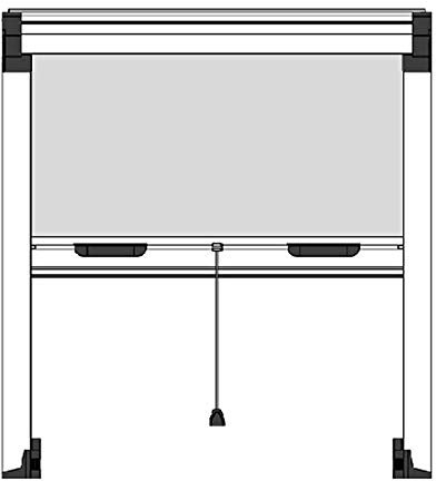 Milo srl ZANZARIERA ZANZARIERE A RULLO FINESTRA FINESTRONE PORTA SCORREVOLE ADATTABILE SU MISURA (VARTICALE 80X160, BRONZO USSIDO)