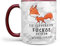 Sunnywall Fuchs-Tasse Kaffeebecher Wunsch-Tasse Geburtstags-Tasse Geschenk-Tasse schwarz inkl. gratis Geschenkkarte Der cleversten Füchse heißen Wunschname (rotbraun)