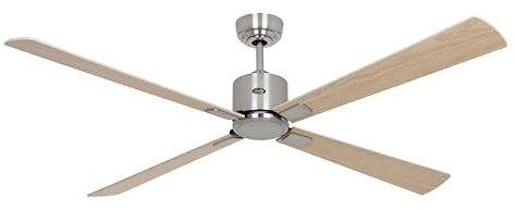 CASAFAN Ventilateur de Plafond Eco Neo III 152cm Chromé Erable Hêtre