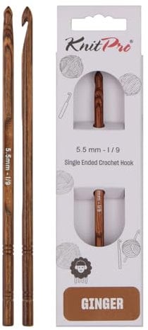 KnitPro Ginger Einfache Häkelnadel | 5,5mm