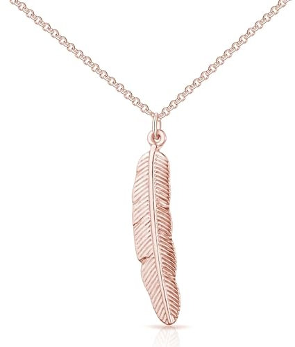 Philip Jones Collier Plume Plaqué Or Rose