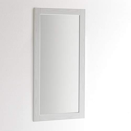 ARHome Wandspiegel, 120 x 60 cm, Esche Weiß, Spiegel, Made in Italy