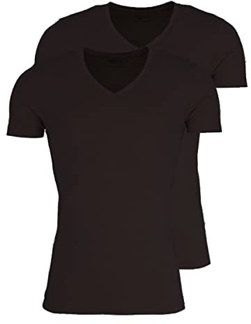Marvelis Body Fit T-Shirt Doppelpack V-Ausschnitt schwarz Größe M