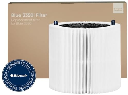 Blueair Genuine HEPASilent Replacement Filter for Blue 3350i Air Purifier – Removes 99.97% of Pollen, Dust, Pet Dander, Mould, Bacteria & Viruses Activated Carbon Reduces VOCs, Odours, Chemicals