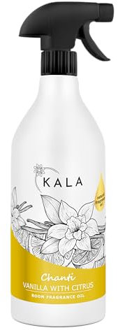 KALA - Lufterfrischer Duftölspray CHANTI, Raumspray mit Geruchsneutralisation, Raumduft Spray Hält bis zu 48h, Air Freshener mit Aktiv Neutralisator - Duft Vanille mit Zitrusfrüchten, 1000ml