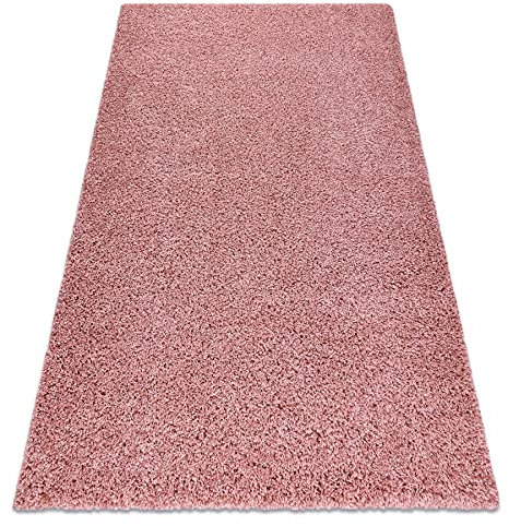 rugsx Tapis SOFFI Shaggy 5cm; pour la Chambre des Enfants, Le Salon, la Chambre à Coucher, moquettes à Poils Longs, Descente de lit, Rose pâle 60x100 cm