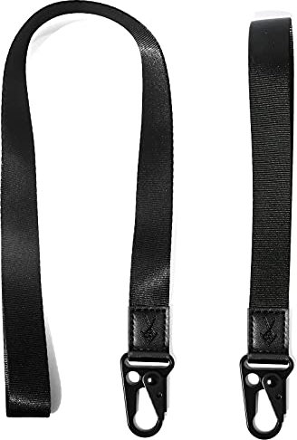 HEZEN Handgelenk-Schlüsselband,Schlüsselband für Schlüssel,Damen-Schlüsselanhänger,Handgelenkschlaufe für Schlüssel,Schlüsselband (Neck+Wristlet Schwarz)