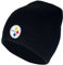 Reebok Pittsburgh Steelers Black Skull Cap - NFL Cuffless Winter Knit Toque Beanie Hat