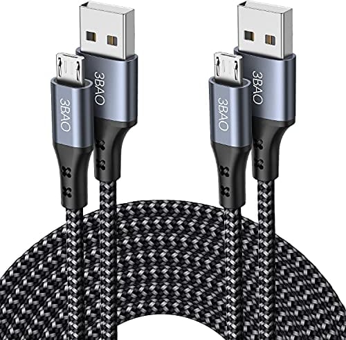 Micro USB Cable,2Packs 1M 2M USB A to Micro Charging Cable Braided Android Charger Cord Compatible for Samsung S7/S6/S5, Kindle Fire,Fire HD Tablets,PS4 Controller,HTC, Huawei, Sony, Nexus, Nokia.etc