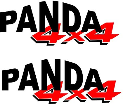 ADESIVI FUORISTRADA COMPATIBILI PER FIAT PANDA 4X4 (PANDA NERO 4X4 GIALLO)