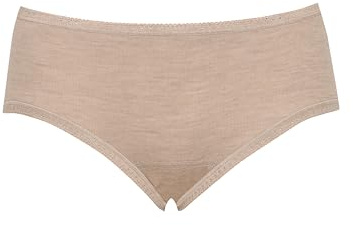 Dilling Midi Slip aus 100% natürlicher Merinowolle für Damen Beige meliert 36