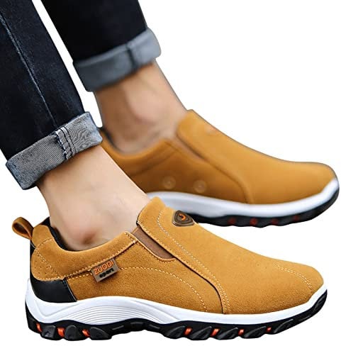 LCpddajlspig Scarpe Comode Uomo Senza Lacci Memory Foam Vintage Sneakers Palestra Casual Fitness Scarpe da Ginnastica Tennis Bianche Scarpe Running Mesh Scarpe da Corsa Scarpe Sportive Comode
