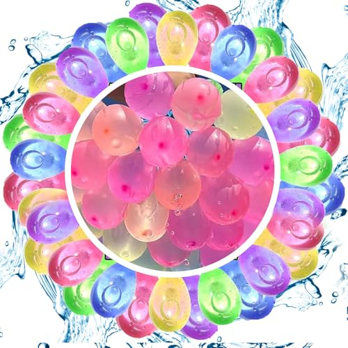 Wasserbomben Selbstschließend Ohne Manuelles Verknoten, Sekunden Schnellfüller Wasser Luftballons, Schnellfüller Wasserballons, Bunt Gemischt Wasserballons, für Spaß und Heißen Sommerpartys