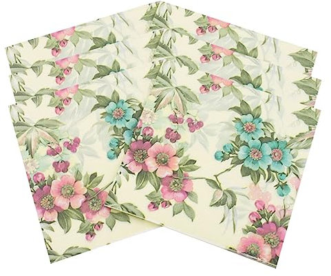 Lurrose 20stücke Servietten Im Blumenmuster Kreative Papierservietten Für Partys Bankette Und Täglichen Gebrauch Für Festliche Anlässe Und Besondere Feierlichkeiten