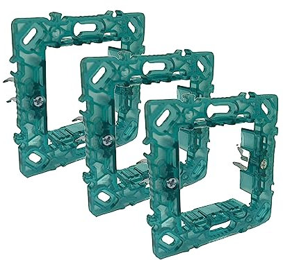 3 x Supporti plastica per interruttori e prese per cassette 502-503 - 504-507 da 2-3 -4-7 posti Compatibili living matix e vimar (Vimar Compatibile, 2 posti)