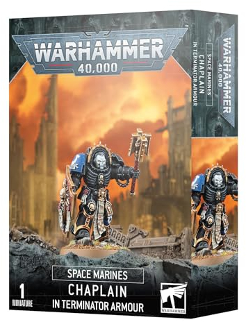 Games Workshop - Warhammer 40.000 - Space Marines: Chaplain In Terminator Armour (Edition 2023), Blau