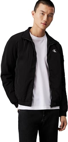 Calvin Klein Jeans Blouson Homme Padded Harrington Chaud, Noir (Ck Black), M