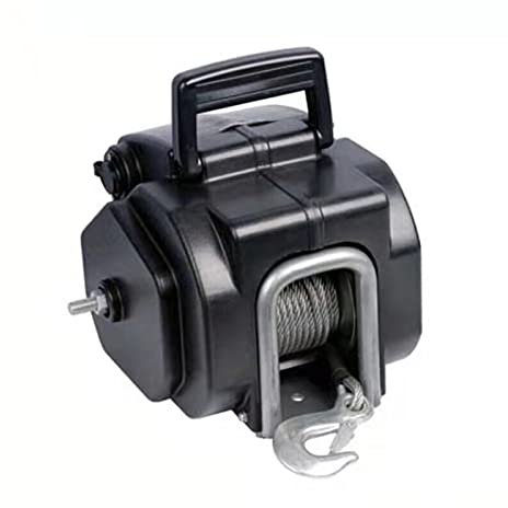 AMAZWI Treuil 2000lbs Portable Bateau/Yacht treuil électrique Bateau en Caoutchouc Tracteur treuil 12v Facile à Utiliser pour Les débutants et Les Pros