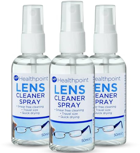 Bestus - Lens Cleaning Spray, 3 Pack, Glasses & Lens Cleaner, Perfect for DSLR, Smartphone & Ski Goggles, Clear