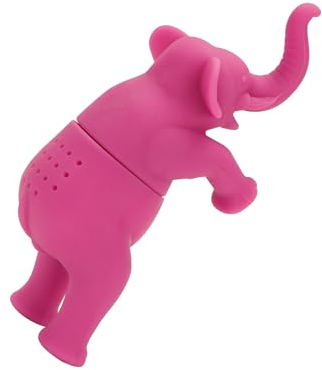 SHIDOW Elefant-Tee-Ei – Silikon-Teesieb mit Elefanten-Design (1 Stück, Rosa)
