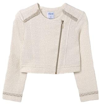 Mayoral Giubbino giacchina chiodo elegante cerimonia ragazza 14 anni - 164 cm color panna