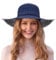 Procity Faltbarer Strohhut Damen Sonnenhut UV Schutz Strandhut mit Breiter Krempe Paris Dark Blue