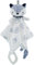 FenFang Doudou Bébé Éléphant, Peluche Plat Carré Mouchoir, Hochet Jouet d'Éveil 0-9 Mois, Couverture Serviette Apaisante Enfant 1 An, Cadeau Naissance (Blanc Renard)