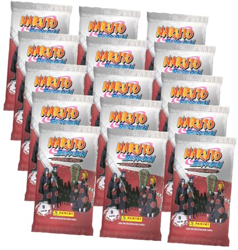 Panini Naruto Shippuden Karten - Akatsuki Attack Trading Cards (2024) - Sammelkarten - 15 Booster