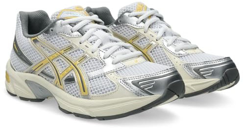 ASICS Femme GEL-1130 Sneaker, Blanc/Jaune DÉLAVÉ, 39 EU