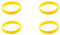 Abledance 4X Bande de la Poignet Bracelet en Silicone en Caoutchouc A la Mode Elastique - Jaune