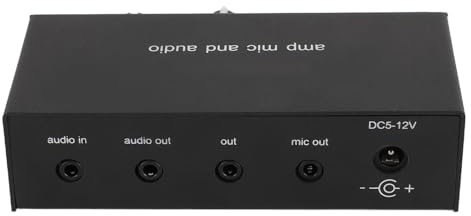 Preamplificador de Sonido Estéreo, Carcasa de Aluminio, Amplificador Operacional de Riel a Riel, para Micrófonos, Instrumentos, Computadoras, con Fuente de Alimentación de Baja