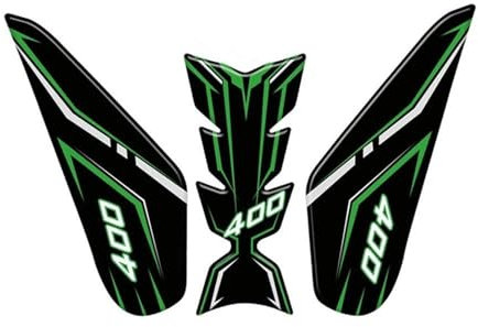 YFBH Aufkleber für Kraftstofftank Motorradaufkleber Tankpad Knieschutz Kratzfeste Aufkleber Für Für Ninja 400 Für Ninja400 Z400 2018-2021 Abziehbilder(Grün1)