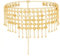 Pandalein Damen Gürtel Mode Taillengürtel Metall Kettengürtel Fransen Bauchtanz Gürtel Münzgürtel Verstellbare Hüftkette Taillenkette für Kleider (Gold)