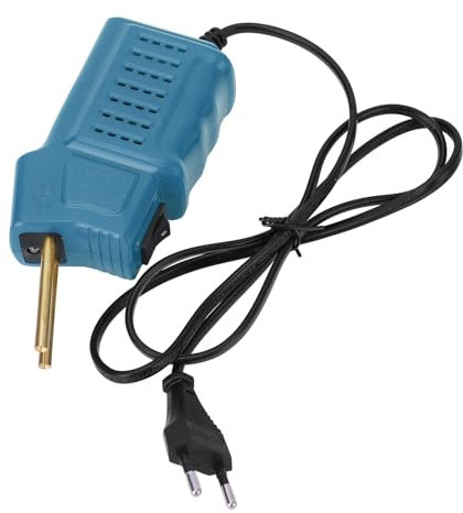 Kit Saldatore per Plastica, Pistola Portatile per Riparazione Plastica con Cucitrice a Caldo con Punti Metallici, Tubo in Rame Premium, Riscaldamento Rapido per Paraurti, (Ciano)
