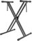 GLEAM Soporte para teclado. Robusta construcción doble X con correa de refuerzo, para pianos digitales de 54 a 88 teclas, mezcladores de DJ, tocadiscos, sintetizadores y teclados MIDI. Carga máxima