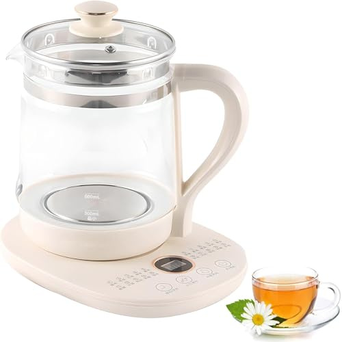 1.8l Fully Automatic Multi-function Health Pot Flower Tea Glass Pot, Soup Kettle, Split Intelligent Tea Maker Office Kettle, Electric Cooker Thickened Glass New Insulation Flower Teapot