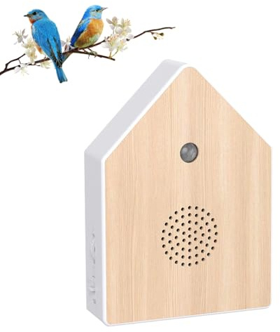 Nzkeuf Vogelgezwitscher Box mit Timer, Vogelgezwitscher Bewegungsmelder, Naturgeräusche Box mit Wandhalterung, Vogelzwitschern Box für Wohnzimmer, Badezimmer, Spa, Garten im Freien