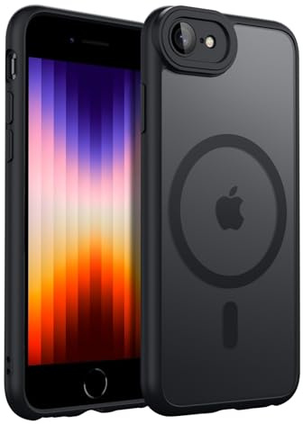 Magnetic Cover for iPhone SE 3/2 (2022/2020 Edition), iPhone 8/7 Case 4.7-Inch, [Compatible with MagSafe Wireless Charging] Translucent Matte Back Drop Protection Skin-Friendly Shockproof Protective