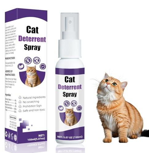 Yaru Anti Scratch Cat Spray, Natural Cat Deterrent Spray Indoor & Outdoor, Plants & Home Surfaces, Helps Reduce Scratching, Family Pet Safe Formula, 5.07 fl oz