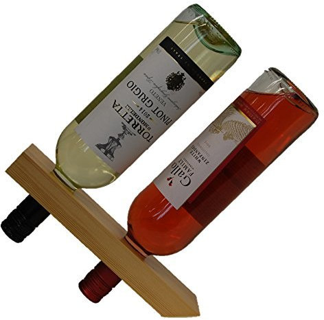 RTA Wood Magic Wine Bottle Holder Floating Wine Bottle Holder (2 Bottle)