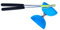 Eureka 515707 Acrobat 105 Gummi Diabolo mit Aluminium-Handstäben, hellblau