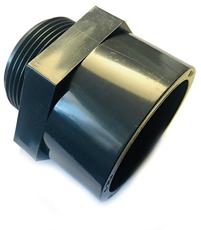 PVC-U Gewindemuffe mit Außengewinde Übergangsmuffe mit 50mm Klebemuffe auf 1 1/2 Außengewinde PVC Fitting PN 10 (10 bar) nach DIN 8063